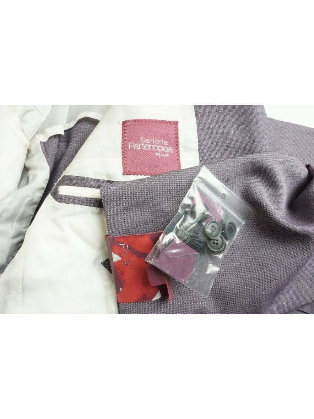 Sartoria Partenopea Mauve Purple 2 Pc Suit Jacket Pant 50 EU NEW
